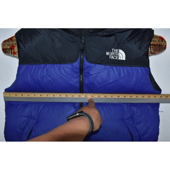 The North Face 700 Nuptse Mens Puffer Vest Size XL Black/Blue Goose Down Vintage - Picture 14 of 15